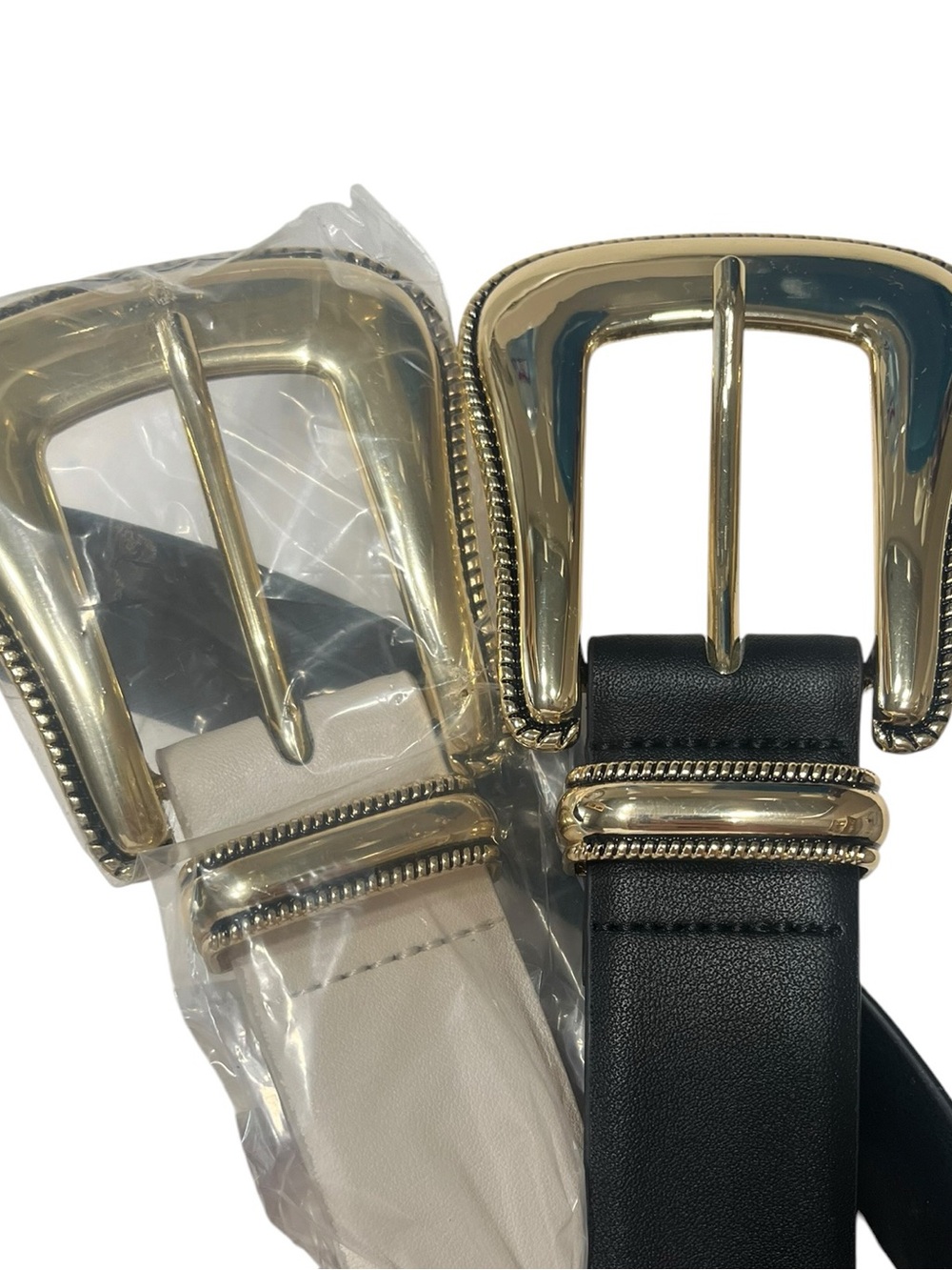 Western Style Belt - Black and White - new with bag - 38.5”